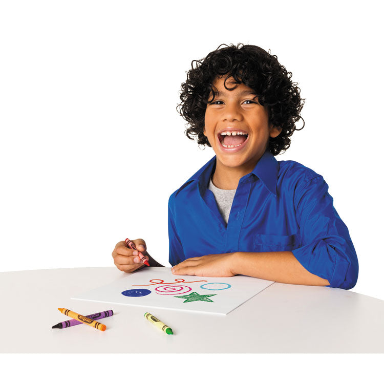 Classic Color Crayons, Classic Flip-Top Box with Built-In Sharpener, Regular Size, 0.31" x 3.63", 96 Assorted Colors, 96/Pack