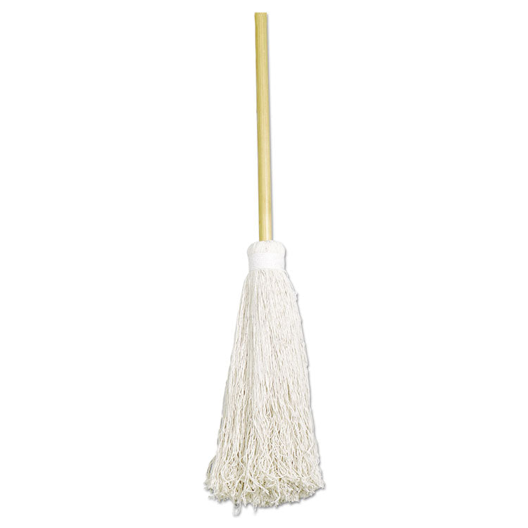 7920002248726, SKILCRAFT Deck Swab, 17" White Cotton Head, 60" Natural Wood Handle