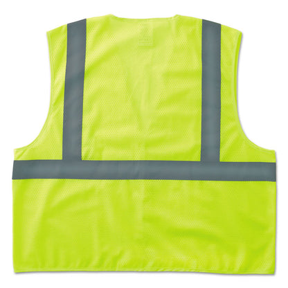 GloWear 8205HL Type R Class 2 Super Econo Mesh Safety Vest, Polyester, Small/Medium, Lime