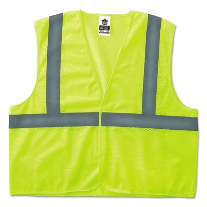 GloWear 8205HL Type R Class 2 Super Econo Mesh Safety Vest, Polyester, Small/Medium, Lime