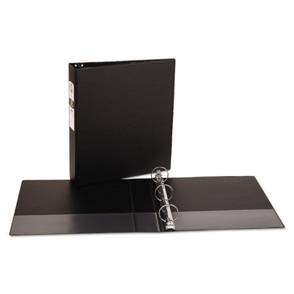 Economy Non-View Binder with Round Rings, 3 Rings, 1.5" Capacity, 11 x 8.5, Black, (3401)