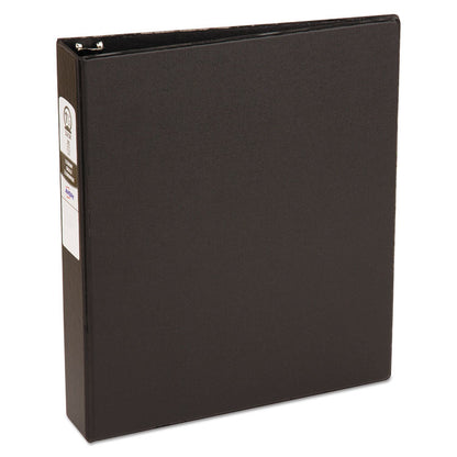 Economy Non-View Binder with Round Rings, 3 Rings, 1.5" Capacity, 11 x 8.5, Black, (3401)