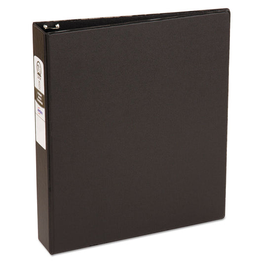 Economy Non-View Binder with Round Rings, 3 Rings, 1.5" Capacity, 11 x 8.5, Black, (3401)