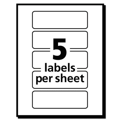 Printable Self-Adhesive Removable Color-Coding Labels, 1 x 3, Neon Orange, 5/Sheet, 40 Sheets/Pack, (5477)