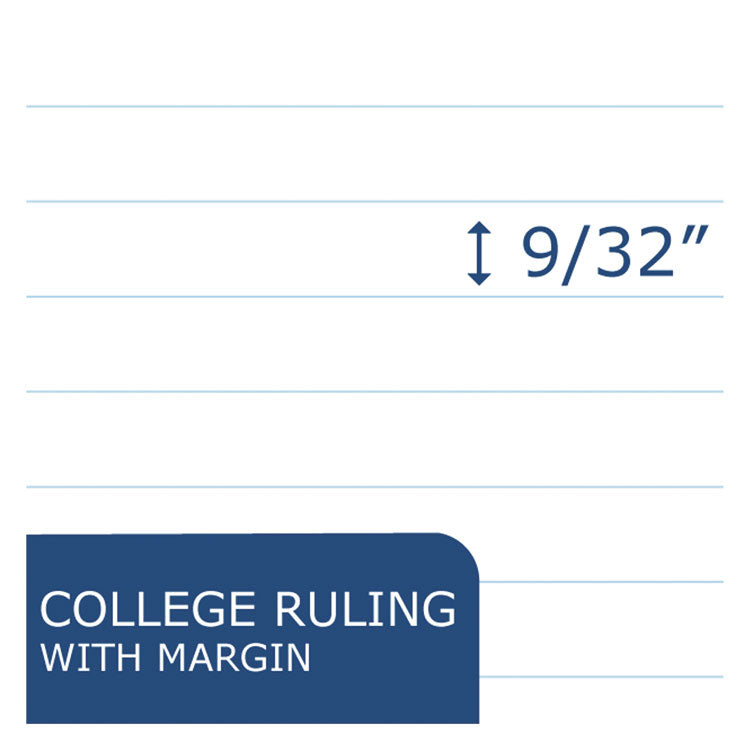 WIDE Landscape Format Writing Pad, Medium/College Rule, (40) White 11 x 8.5 Sheets