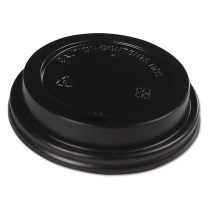 Hot Cup Lids, Fits 10 oz to 20 oz Hot Cup, Plastic, Black, 1,000/Carton