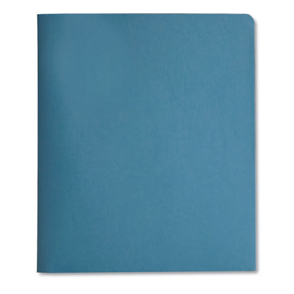 Two-Pocket Folder with Tang Strip Style Fasteners, Accommodates (100) 11 x 8.5 Sheets, Blue, 25/Box
