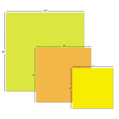 Big Notes, Unruled, (30) Yellow 11 x 11 Sheets