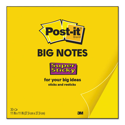 Big Notes, Unruled, (30) Yellow 11 x 11 Sheets