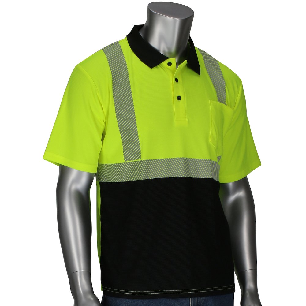 PIP T R CL2 Polo W/MOISTURECONTROL BLK Bottom 3X