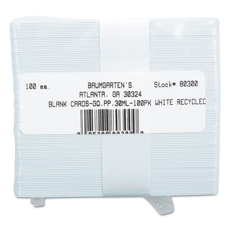 SICURIX Blank ID Card, 2 1/8 x 3 3/8, White, 100/Pack