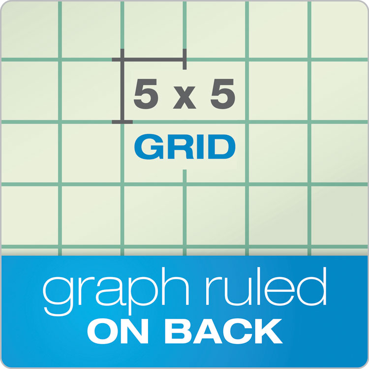 Engineering Computation Pads, Green Cover, Quadrille Rule (5 sq/in, 1 sq/in), (200) Green-Tint 8.5 x 11 Sheets