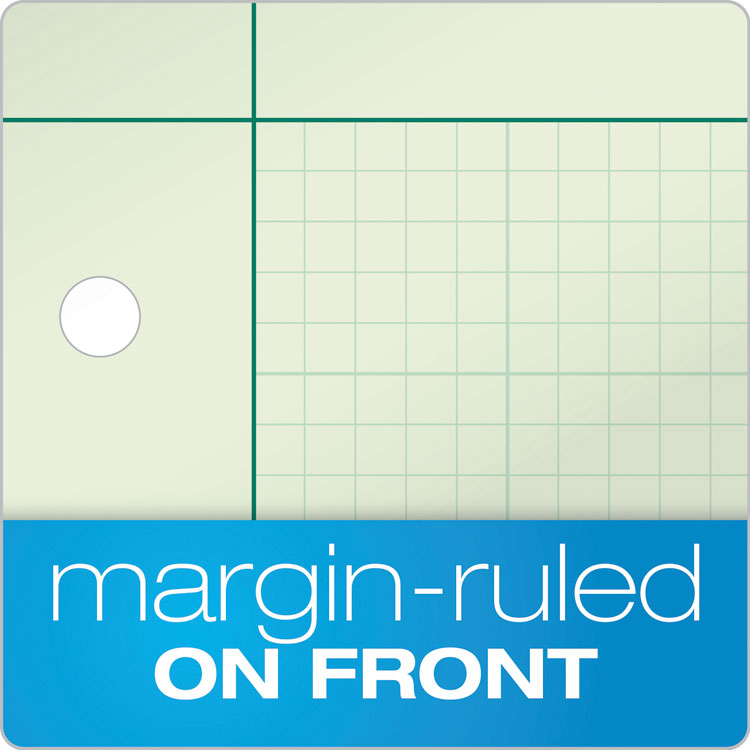 Engineering Computation Pads, Black/Green Cover, Quadrille Rule (5 sq/in, 1 sq/in), (100) Green-Tint 8.5 x 11 Sheets