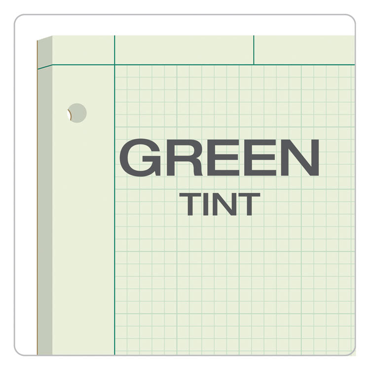 Engineering Computation Pads, Black/Green Cover, Quadrille Rule (5 sq/in, 1 sq/in), (100) Green-Tint 8.5 x 11 Sheets
