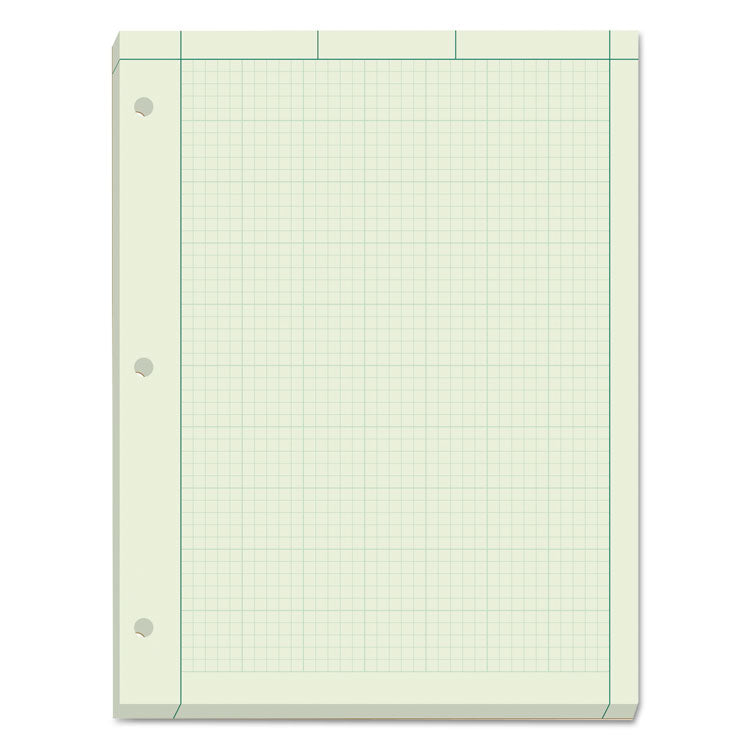 Engineering Computation Pads, Green Cover, Quadrille Rule (5 sq/in, 1 sq/in), (200) Green-Tint 8.5 x 11 Sheets
