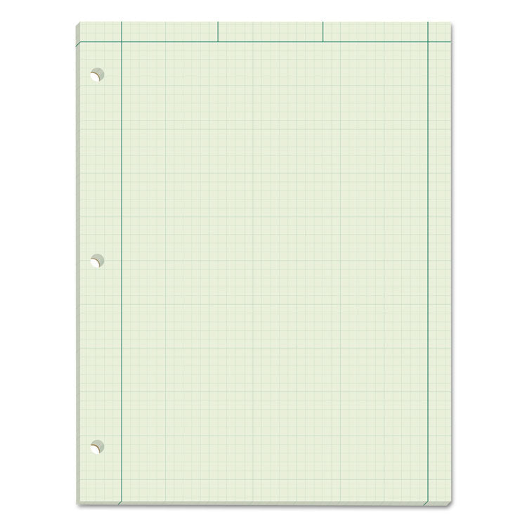 Engineering Computation Pads, Black/Green Cover, Quadrille Rule (5 sq/in, 1 sq/in), (100) Green-Tint 8.5 x 11 Sheets