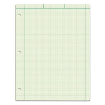 Engineering Computation Pads, Black/Green Cover, Quadrille Rule (5 sq/in, 1 sq/in), (100) Green-Tint 8.5 x 11 Sheets