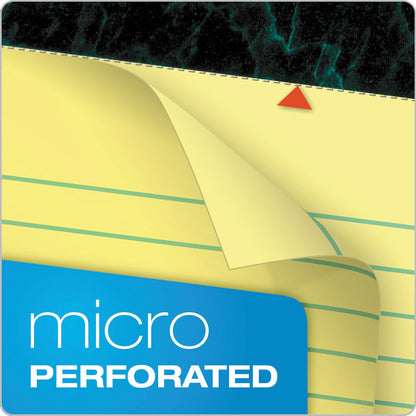 Docket Ruled Perforated Pads, Wide/Legal Rule, (50) Canary Yellow 8.5 x 11 Sheets, 12/Pack