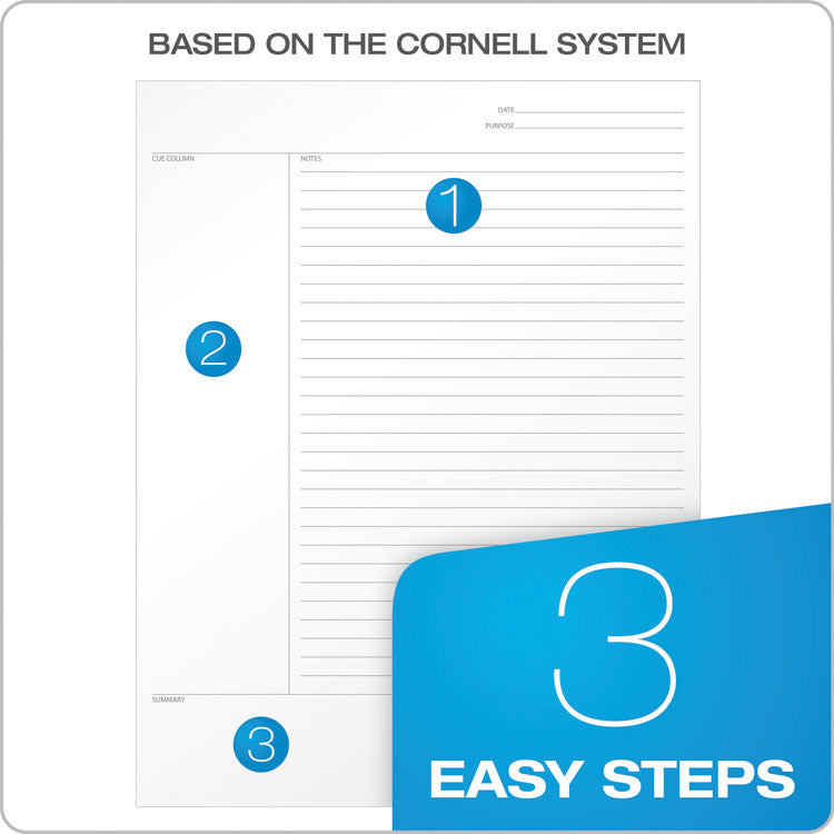 FocusNotes Steno Pad, Blue Cover, Pitman Rule, (80) White 6 x 9 Sheets