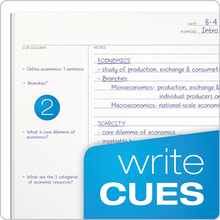 FocusNotes Steno Pad, Blue Cover, Pitman Rule, (80) White 6 x 9 Sheets