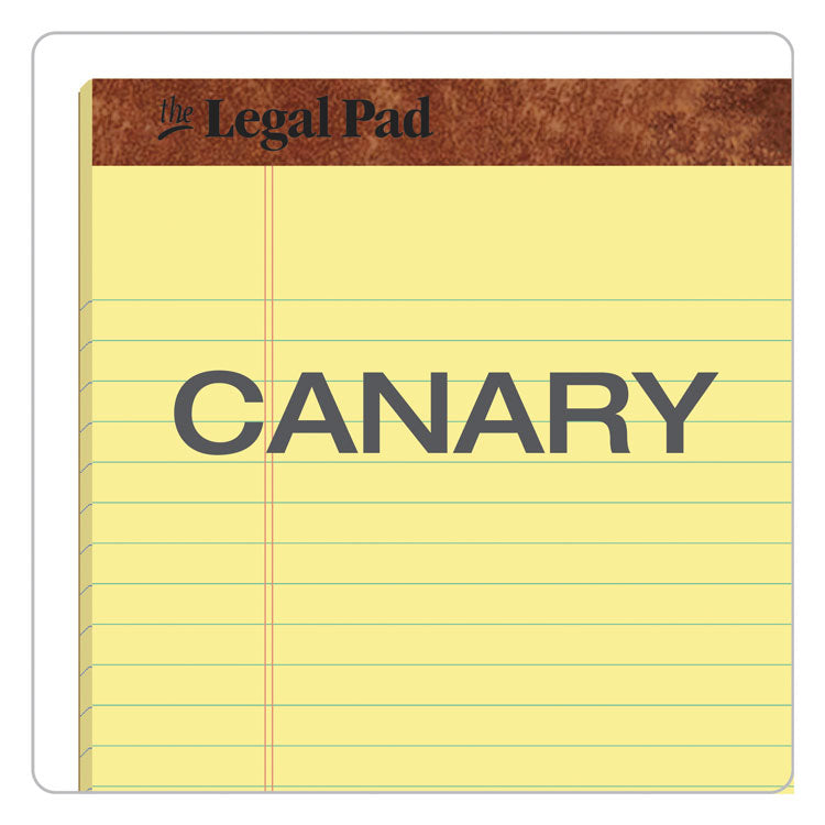 "The Legal Pad" Ruled Perforated Pads, Wide/Legal Rule, (50) Canary Yellow 8.5 x 11 Sheets, 3/Pack