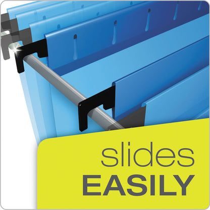 SureHook Reinforced Extra-Capacity Hanging Box File, 1 Section, 2" Capacity, Letter Size, 1/5-Cut Tabs, Blue, 25/Box