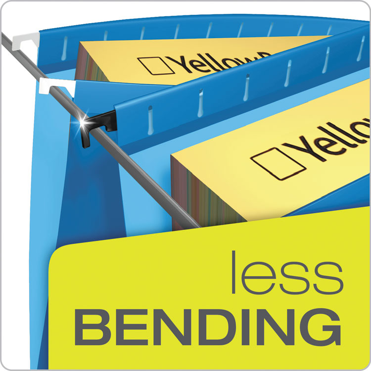 SureHook Reinforced Extra-Capacity Hanging Box File, 1 Section, 2" Capacity, Letter Size, 1/5-Cut Tabs, Blue, 25/Box