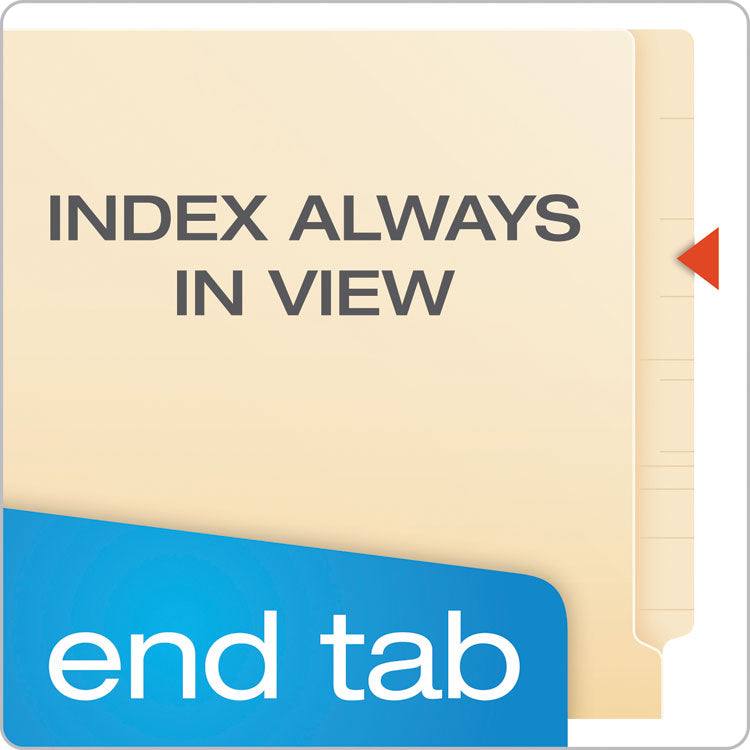 Manila Laminated End Tab Fastener Folders, Straight Tab, Expands 0.75", 2 Fasteners, Letter Size, 11-pt Manila, 50/Box