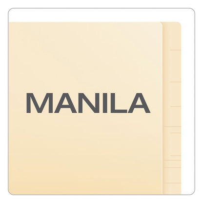 Manila Laminated End Tab Fastener Folders, Straight Tab, Expands 0.75", 2 Fasteners, Letter Size, 11-pt Manila, 50/Box