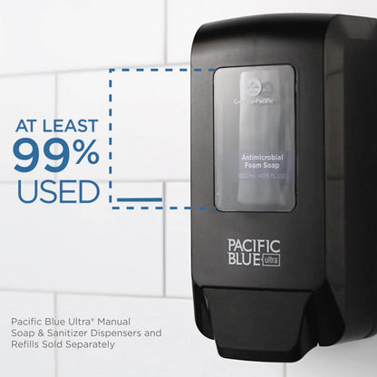 Pacific Blue Ultra Foam Soap Manual Dispenser Refill, Fragrance-Free, 1,200 mL, 4/Carton