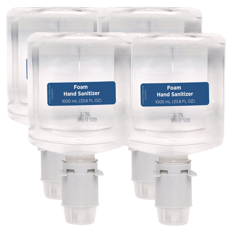 Pacific Blue Ultra Foam Hand Sanitizer Refill For Manual Dispensers, 1,000 mL, Fragrance-Free, 4/Carton