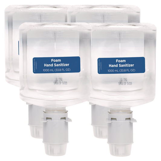 Pacific Blue Ultra Foam Hand Sanitizer Refill For Manual Dispensers, 1,000 mL, Fragrance-Free, 4/Carton