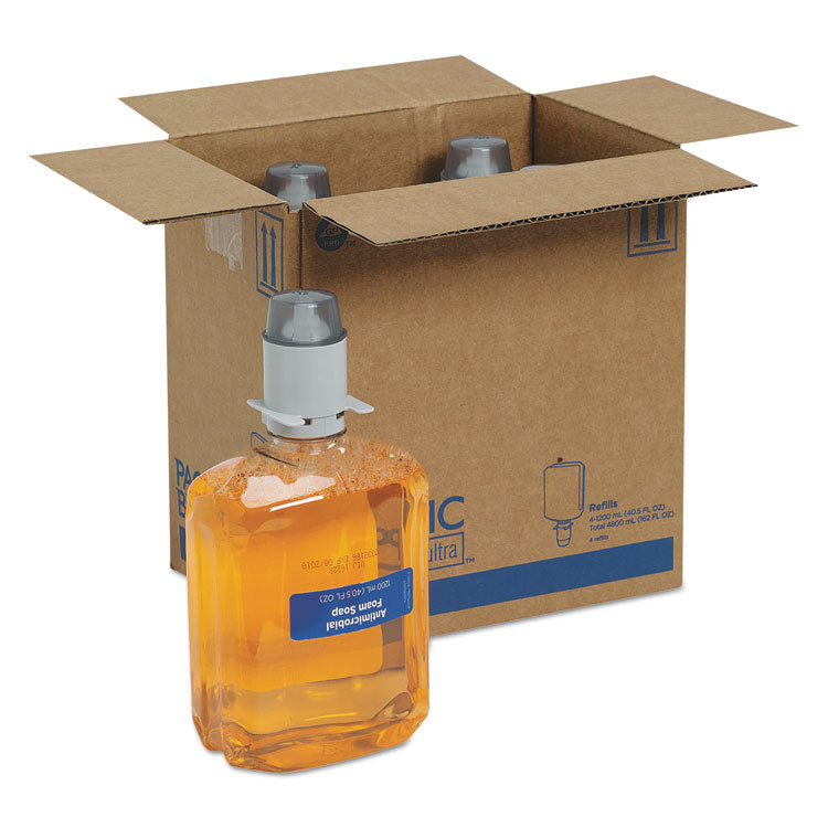 Pacific Blue Ultra Foam Soap Manual Dispenser Refill, Antimicrobial, Pacific Citrus Scent, 1,200 mL, 4/Carton