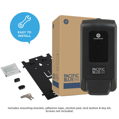 Pacific Blue Ultra Soap/Sanitizer Dispenser 1,200 mL, 5.6 x 4.4 x 11.5, Black