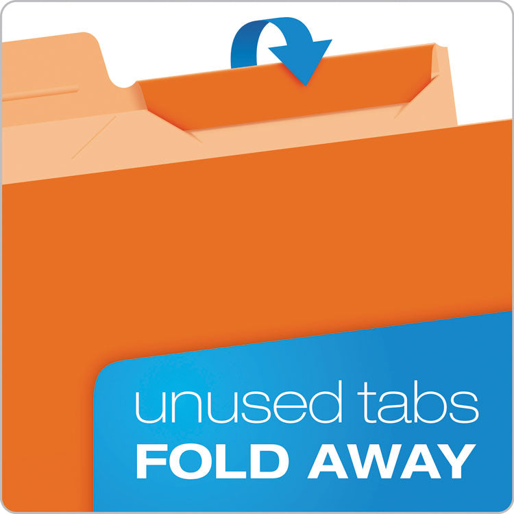 Ready-Tab Reinforced File Folders, 1/3-Cut Tabs: Assorted, Letter Size, Assorted Colors, 50/Pack