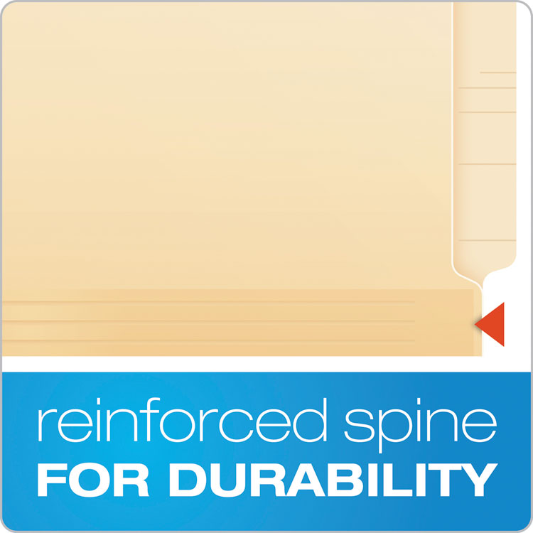 Manila Laminated End Tab Fastener Folders, Straight Tab, Expands 0.75", 2 Fasteners, Letter Size, 11-pt Manila, 50/Box