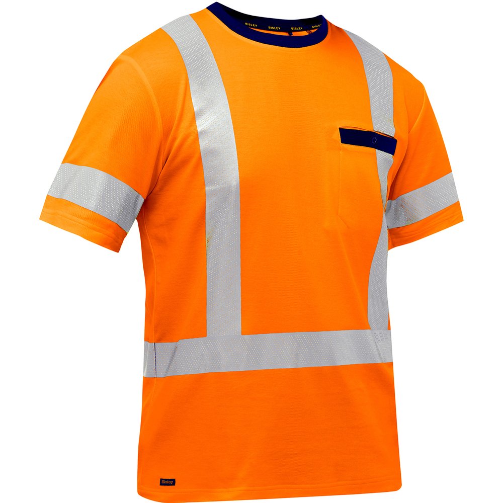 Bisley Workwear by PIP ANSI Type R Class 3 Short Sleeve T-shirt