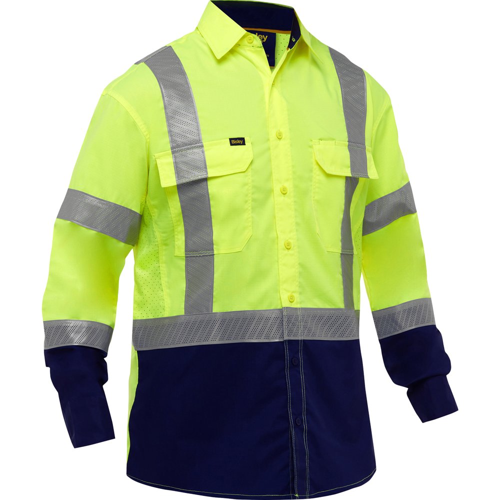 Bisley Workwear by PIP Type R Class 3 L-sleeveshirt X-airflow Navy