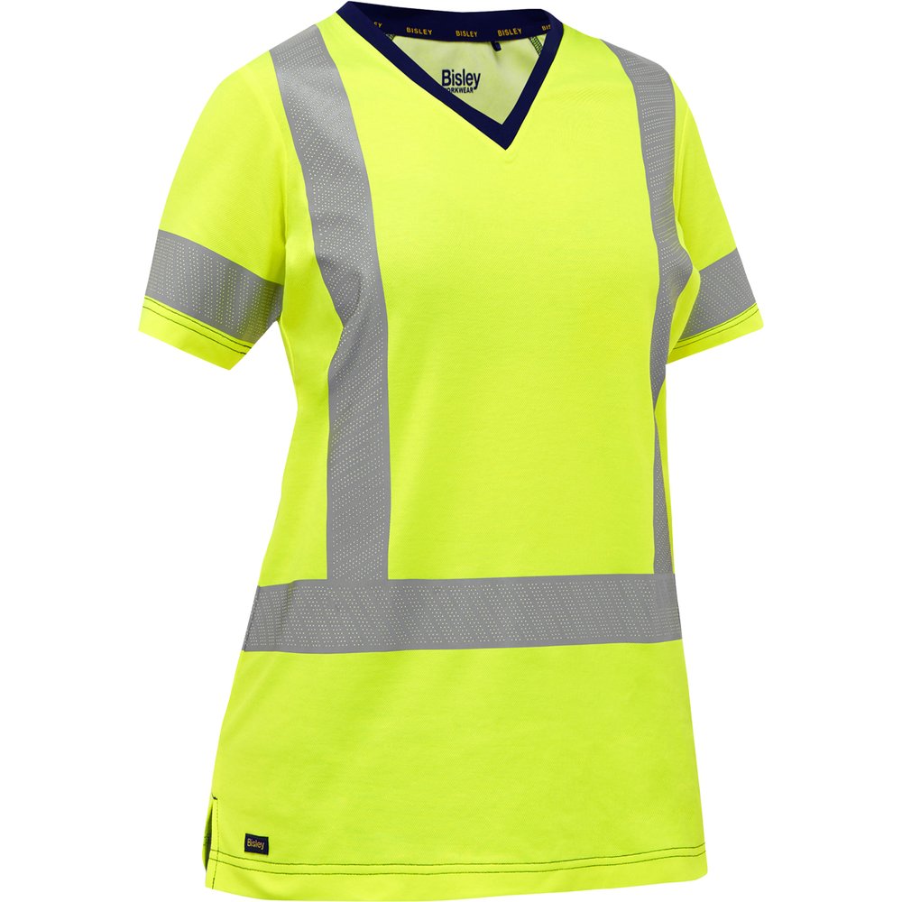 Bisley Workwear by PIP T R CL2 Women X-back S.sleeve Shirt YEL 2X