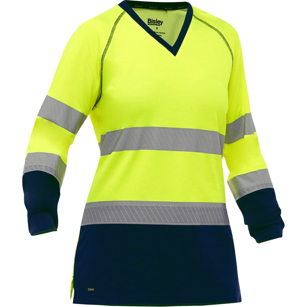 Bisley Workwear by PIP Type R CL3 Women's L.sleeve Shirt W/NAVY Bottom