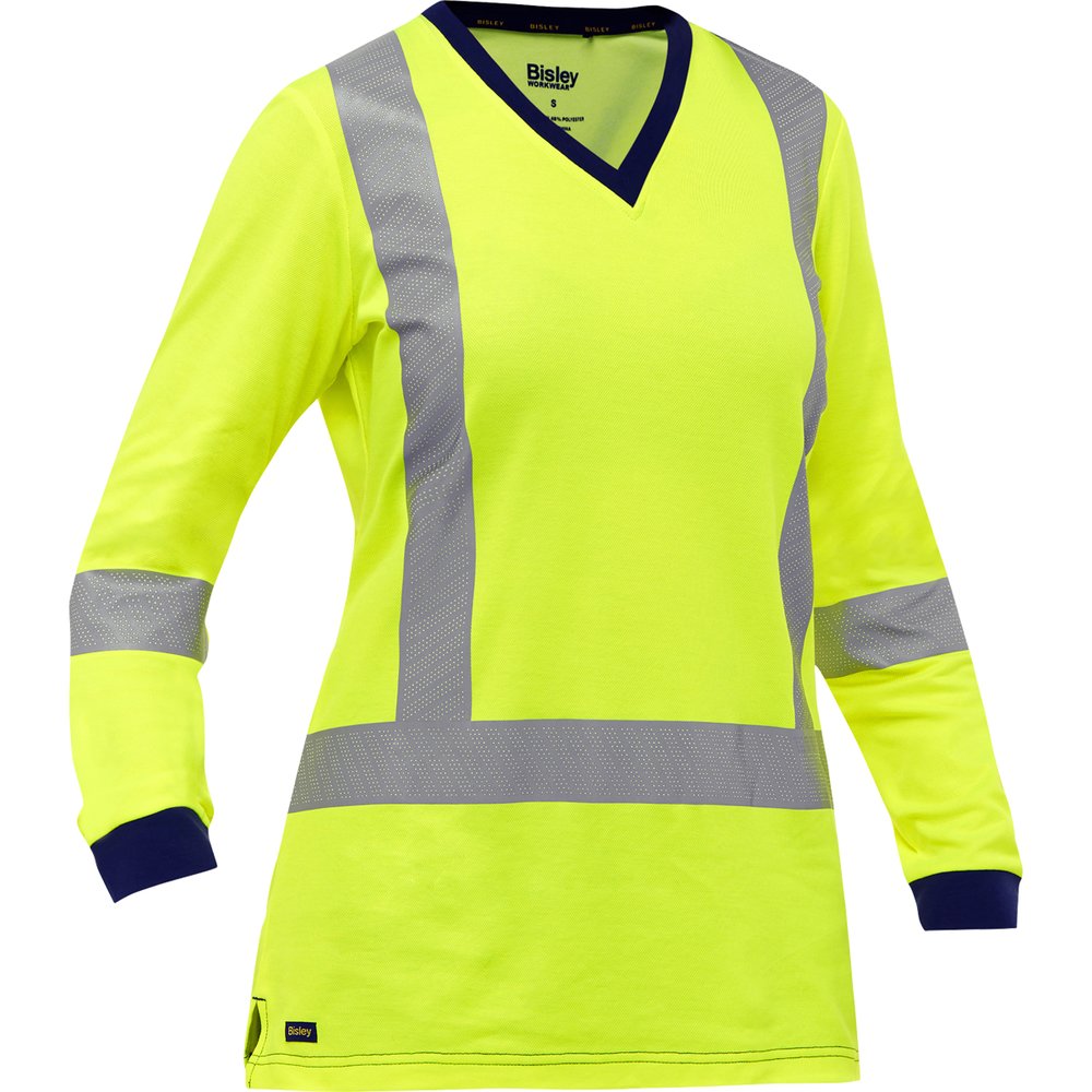 Bisley Workwear by PIP T R CL3 X-back Women L.sleeve Shirt YEL 2X