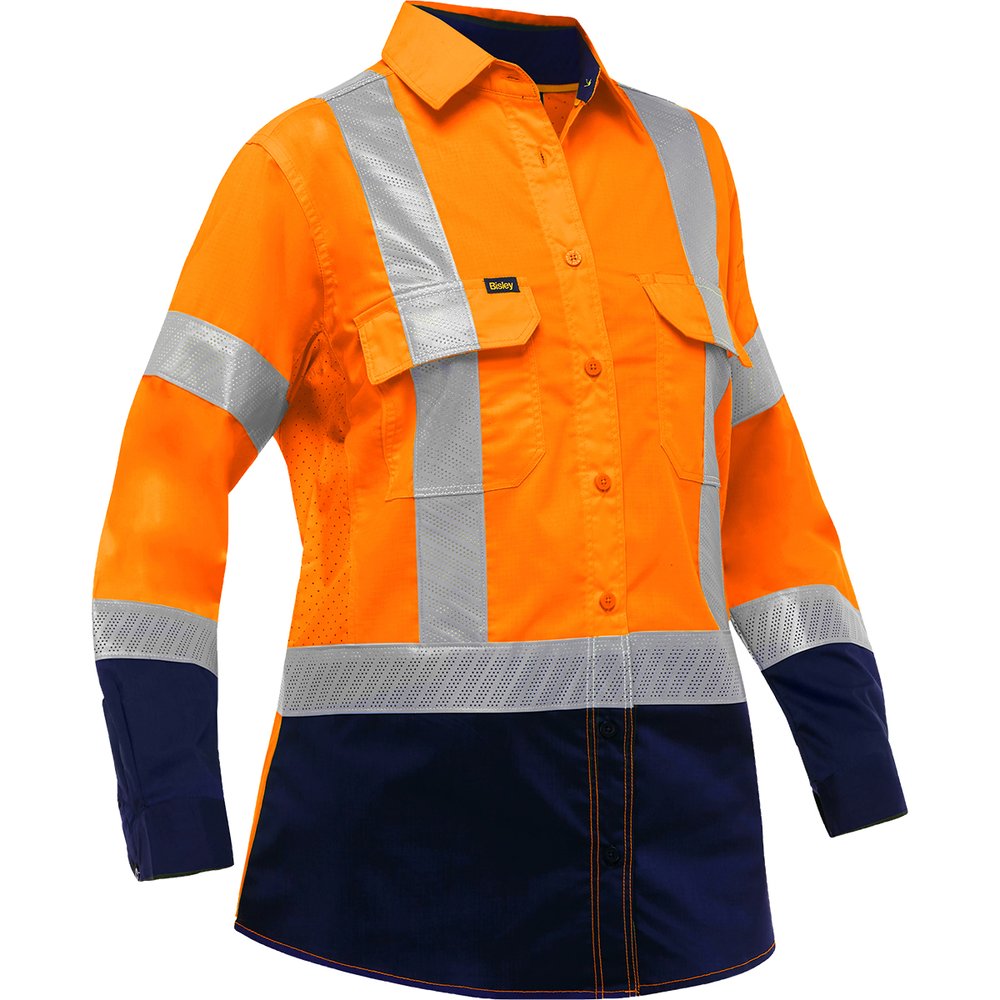 Bisley Workwear by PIP T R CL2 Women L.sleeve Shirt W/X-AIRFLOW Navy M