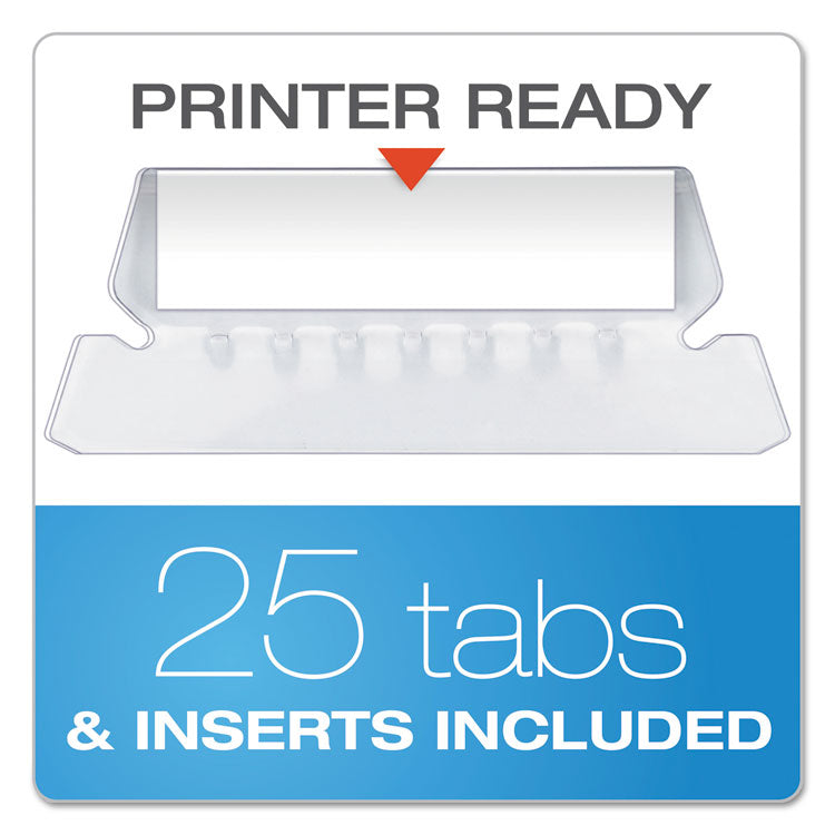 Reinforced Hanging File Folders with Printable Tab Inserts, Letter Size, 1/5-Cut Tabs, Standard Green, 25/Box