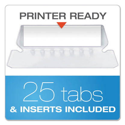 Reinforced Hanging File Folders with Printable Tab Inserts, Letter Size, 1/5-Cut Tabs, Standard Green, 25/Box