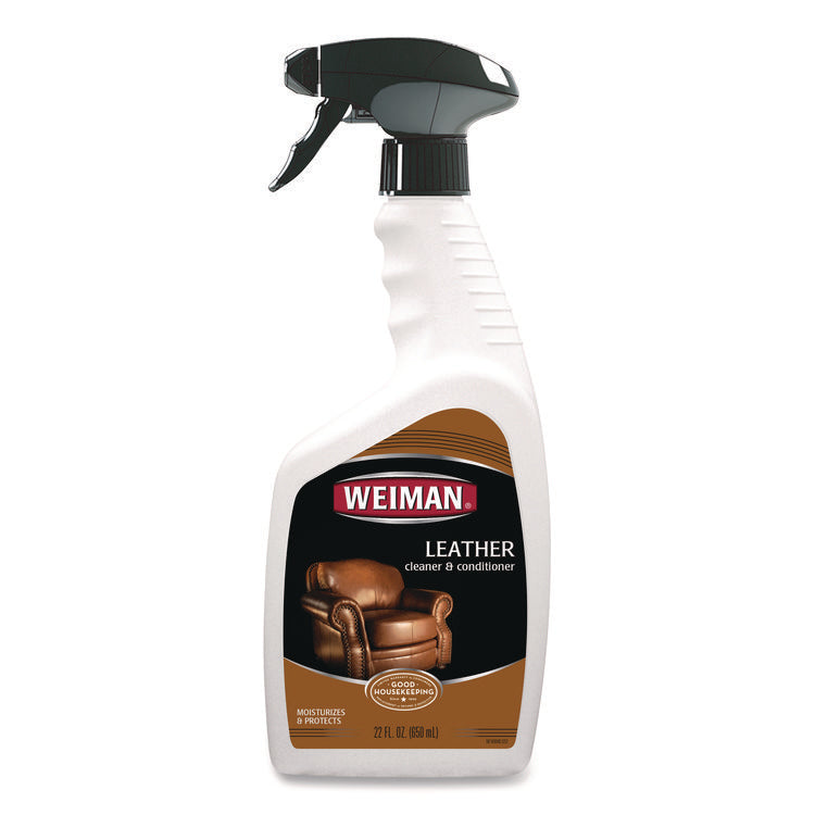 Leather Cleaner and Conditioner, Floral Scent, 22 oz Trigger Spray Bottle, 6/Carton