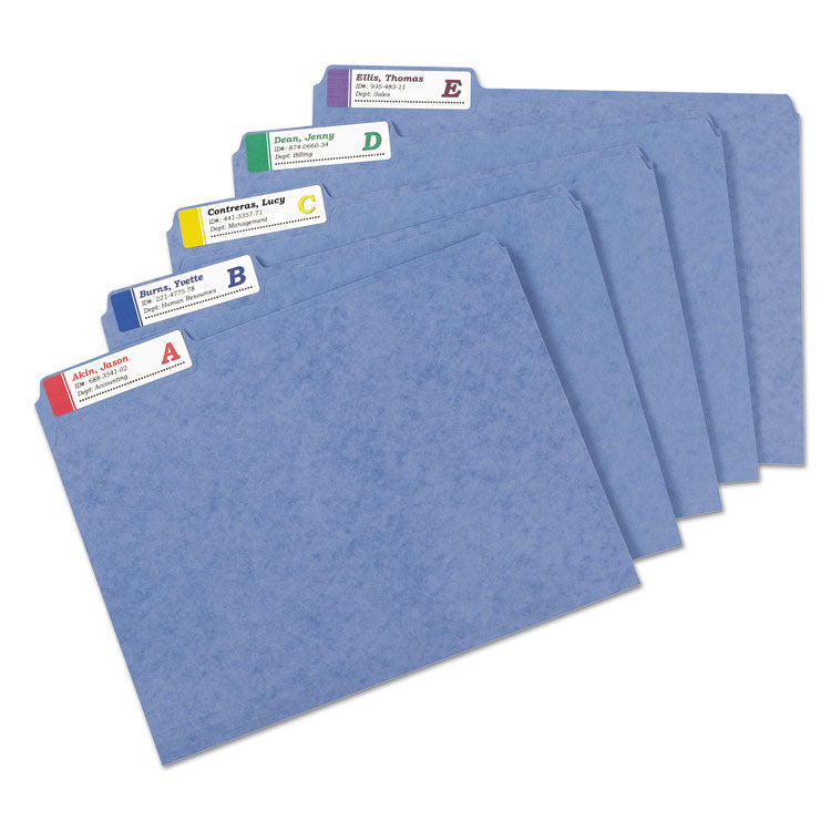 Extra-Large TrueBlock File Folder Labels with Sure Feed Technology, 0.94" x 3.44", White, 18/Sheet, 25 Sheets/Pack