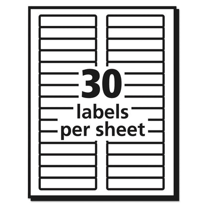 Permanent TrueBlock File Folder Labels with Sure Feed Technology, 0.66" x 3.44", White, 30/Sheet, 25 Sheets/Pack