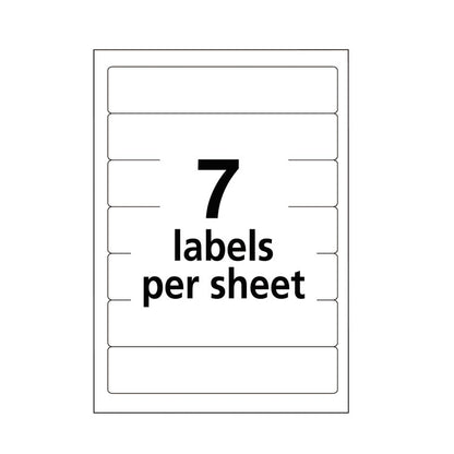 Printable 4" x 6" - Permanent File Folder Labels, 0.69 x 3.44, White, 7/Sheet, 36 Sheets/Pack, (5201)