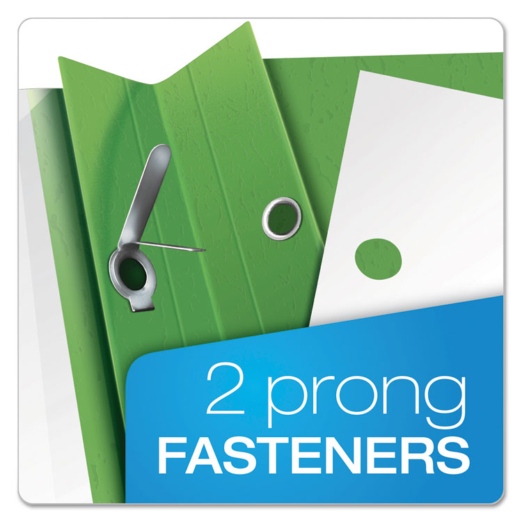 Clear Front Standard Grade Report Cover, Three-Prong Fastener, 0.5" Capacity, 8.5 x 11, Clear/Green, 25/Box