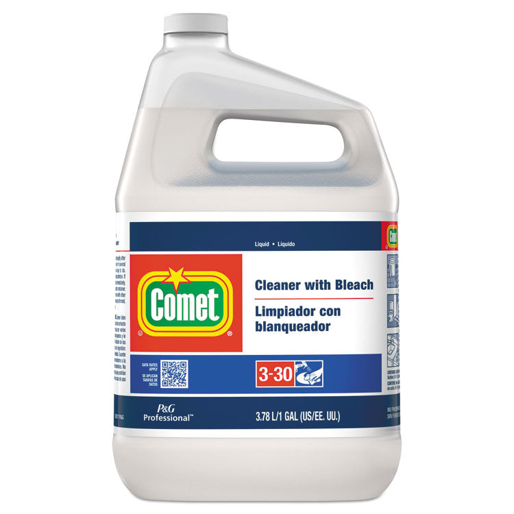 Cleaner with Bleach, Liquid, (3) 1 gal Bottle, (1) Empty Bottle, (1) Trigger Sprayer/Carton